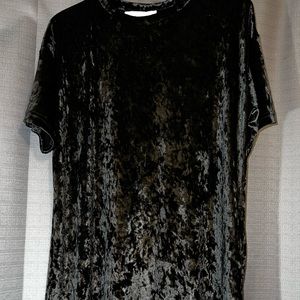 Knee length velour dress